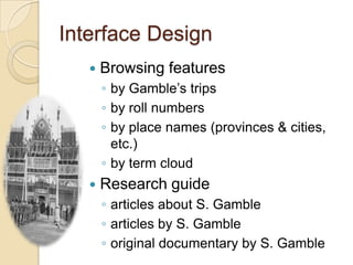 Sidney D. Gamble Foundation for China Studies  in 1986