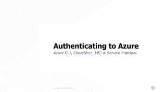 s
Copyright © 2018 HashiCorp
Azure CLI, CloudShell, MSI & Service Principal
!3
Authenticating to Azure
 