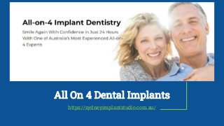 All On 4 Dental Implants
https://sydneyimplantstudio.com.au/
 