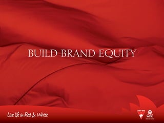 BUILD BRAND EQUITY
 