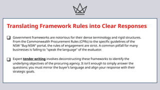Sydney Tender Writers: Navigating Complex Government Frameworks | PPTX