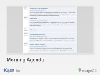 Morning Agenda
 