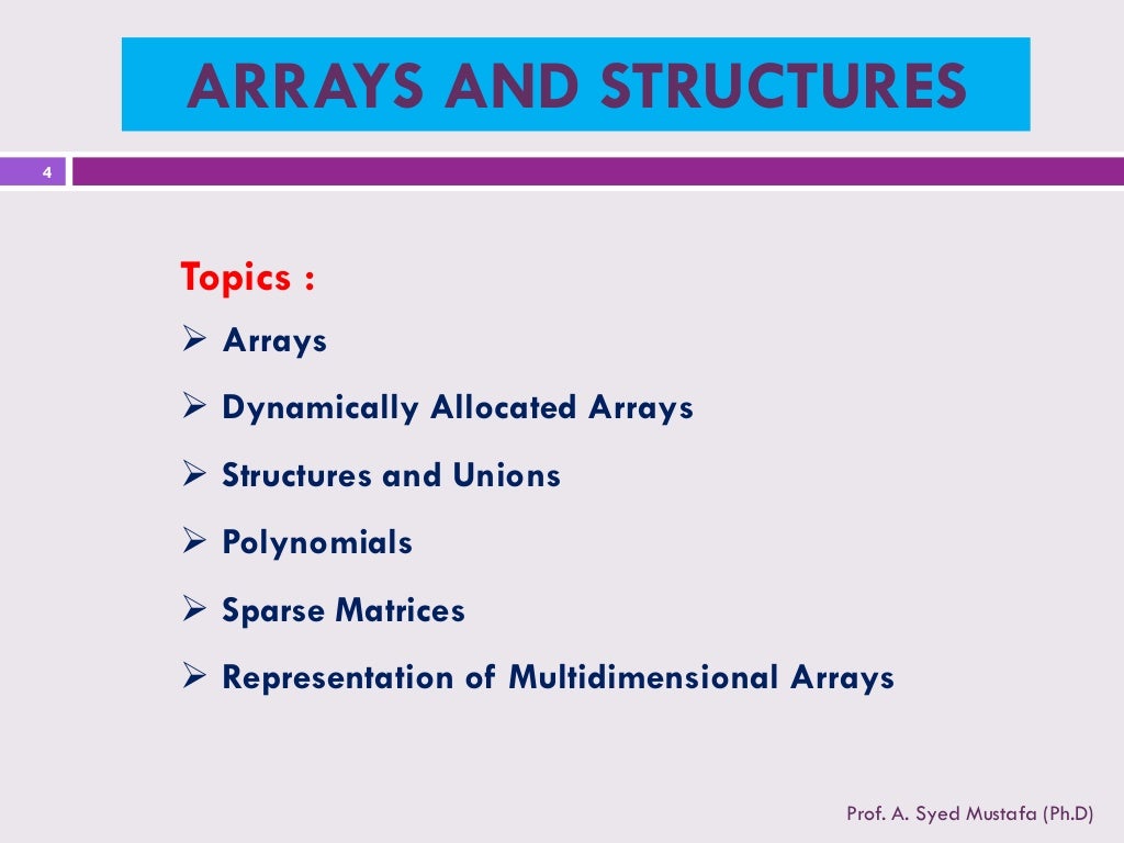 Data Structure with C -Part-2 ADT,Array, Strucure and Union