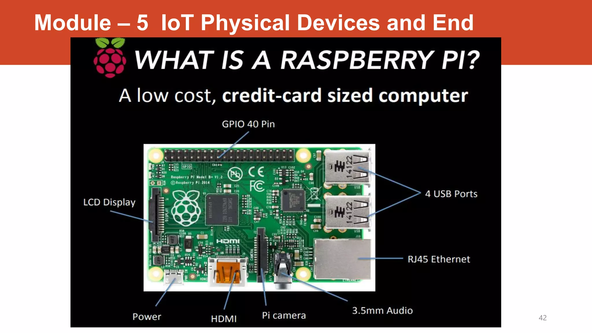 Module – 5 IoT Physical Devices and End
Dr. Syed Mustafa, HKBKCE. 42
 