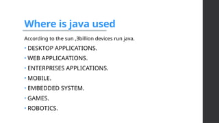 Power Point Presentation on Core Java For the Beginers | PPT