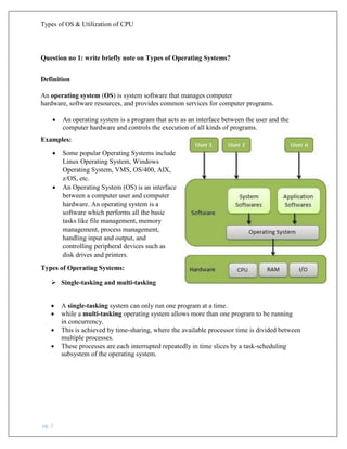 Types of operating system | PDF