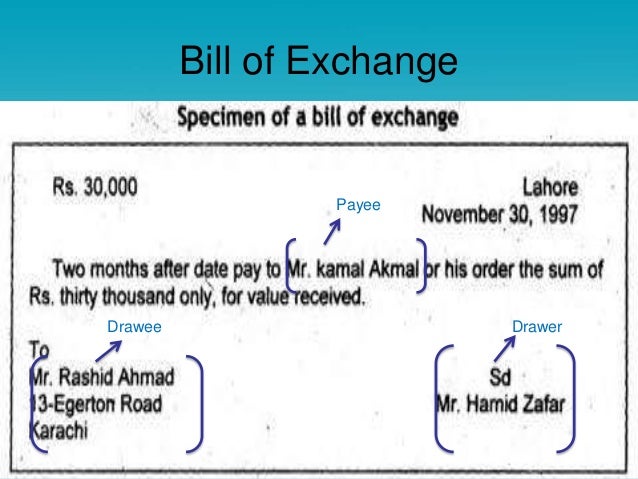 Promissory Note Bill Of Exchange