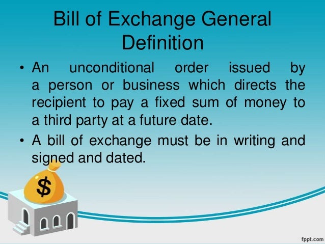 promissory note bill of exchange