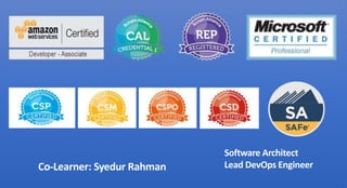 Co-Learner: Syedur Rahman
Software Architect
Lead DevOps Engineer
 