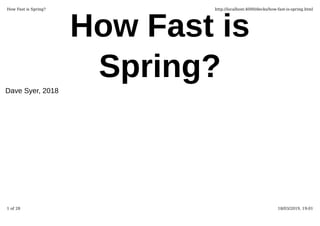 How Fast is
Spring?Dave Syer, 2018
How Fast is Spring? http://localhost:4000/decks/how-fast-is-spring.html
1 of 28 18/03/2019, 19:01
 