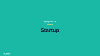Startup
Spring Boot 2.2
 