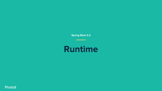 Runtime
Spring Boot 2.2
 