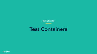 Test Containers
Spring Boot 2.2
 
