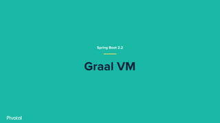 Graal VM
Spring Boot 2.2
 