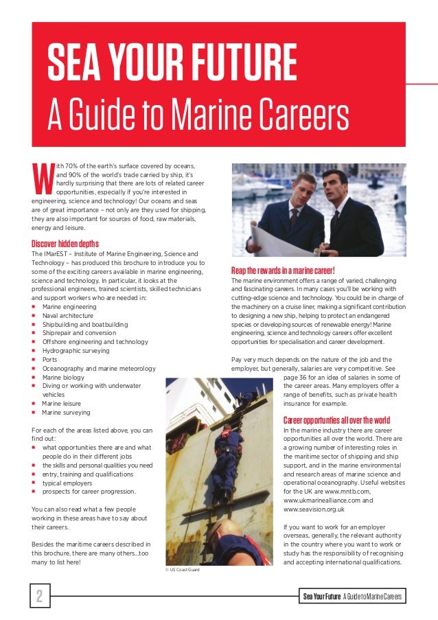 Sea Your Future A Guide to Marine Careers