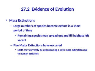 Extinction And Evolution S.Y.B.Sc Origin and Evolution (Veena) presentation | PPTX