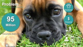 Preventable deaths by 2025
(US & EU)
95
Million
Emotional
Financial
$
Pet Owners
Industry
Problem
 
