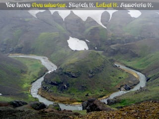 You have five minutes. Sketch it. Label it. Annotate it.
 