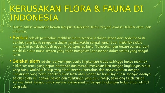 Geografi Flora Dan Fauna Di Indonesia Dan Dunia