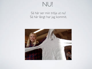 NU!
Så här ser min tröja ut nu!
Så här långt har jag kommit.
 