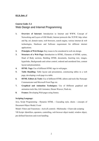 BCA Syllabus | PDF