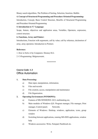 BCA Syllabus | PDF
