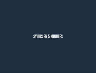 Sylius en 5 minutes