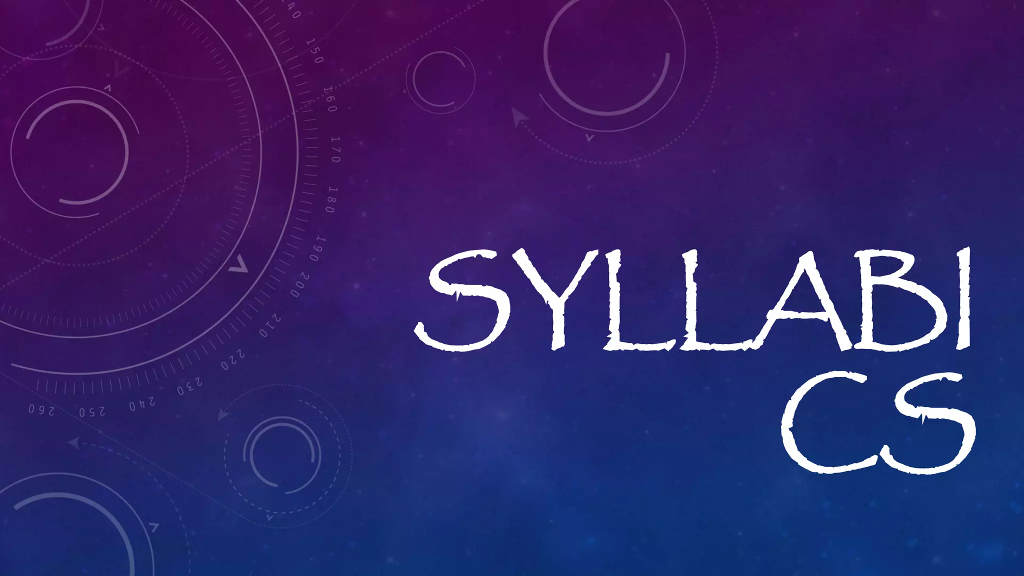 SYLLABI
CS