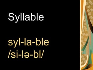 Syllable
syl-la-ble
/si-lə-bl/

 