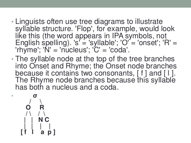 Image result for SYLLABLE STRUCTURE TREE