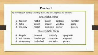 Syllables | PPTX | Music | Entertainment