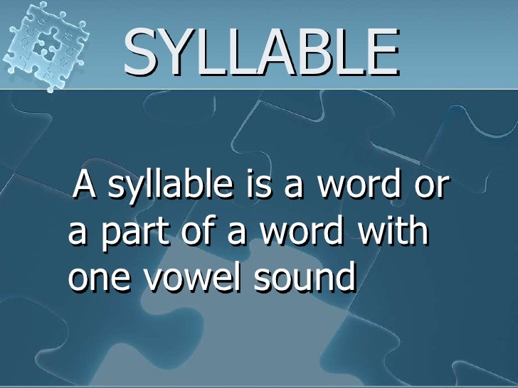 Syllable Types