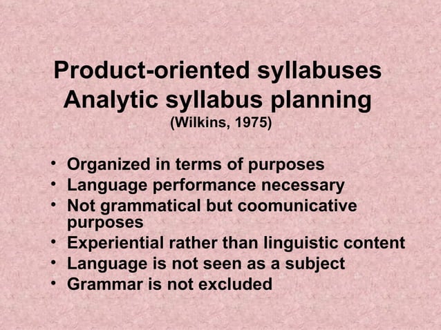 What Is A Syllabus In Language Teaching 