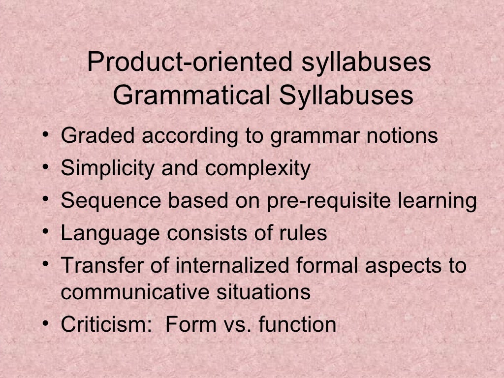 What Is A Syllabus In Language Teaching 