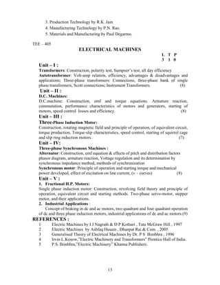 UPTU Syllabus | PDF