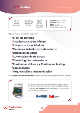 BootCamp Online en DevOps (and SecDevOps) de GeeksHubs Academy | PDF