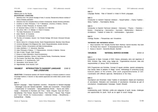 Schools of Engineering Amrita Vishwa Vidyapeetham
2015 admissions onwards
SYLLABI B. Tech - Computer Science & Engg.
Schools of Engineering Amrita Vishwa Vidyapeetham
2015 admissions onwards
SYLLABI B. Tech - Computer Science & Engg.
TEXTBOOK:
Material given by the Faculty
BACKGROUND LITERATURE:
1 Selections from The Cultural Heritage of India, 6 volumes, Ramakrishna Mission Institute of
Culture (Kolkata) publication.
2 Selections from the Complete Works of Swami Vivekananda, Advaita Ashrama publication.
3 Invitations to Indian Philosophy, T. M. P. Mahadevan, University of Madras, Chennai.
4 Outlines of Indian Philosophy, M. Hiriyanna, MLBD.
5 An Advanced History of India, R. C. Majumdar et al, Macmillan.
6 India Since 1526, V. D. Mahajan, S. Chand & Company
7 The Indian Renaissance, Sri Aurobindo.
8 India’s Rebirth, Sri Aurobindo.
9 On Nationalism, Sri Aurobindo.
10 The Story of Civilization, Volume I: Our Oriental Heritage, Will Durant, Simonand Schuster,
New York.
11 Eternal Values for a Changing Society, Swami Ranganathananda, Bharatiya Vidya Bhavan.
12 Universal Message of the Bhagavad Gita, Swami Ranganathananda, Advaita Ashrama.
13 Awaken Children: Conversations with Mata Amritanandamayi
14 Indian Aesthetics, V. S. Seturaman, Macmillan.
15 Indian Philosophy of Beauty, T. P. Ramachandran, University of Madras, Chennai.
16 Web of Indian Thought, Sister Nivedita
17 Essays on Indian Nationalism, Anand Kumaraswamy
18 Comparative Aesthetics, Volume 2, Kanti Chandra Pandey, Chowkhamba, Varanasi
19 The Invasion That Never Was, Michel Danino
20 Samskara, U. R. Ananthamurthy, OUP.
21 Hayavadana, Girish Karnard, OUP.
22 Naga-Mandala, Girish Karnard, OUP.
15HUM237 INTRODUCTION TO SANSKRIT LANGUAGE 2 0 0 2
AND LITERATURE
OBJECTIVES: To familiarize students with Sanskrit language; to introduce students to various
knowledge traditions in Sanskrit; to help students appreciate and imbibe India’s ancient culture
and values.
Unit 1
Sanskrit Language – Vakya Vyavahara - Introduction to Sanskrit language
- Devanagari script and Sanskrit alphabet - Vowels and Consonants – Pronunciation
- Classification of Consonants – Samyukthakshara Words – Nouns and Verbs -
Cases – Introduction to Numbers and Time – Verbs: Singular, Dual and Plural –
SarvaNamas: First Person, Second Person, Third Person – Tenses: Past, Present
and Future -Words for Communication – Selected Slokas – MoralStories –
Subhashithas – Riddles.
Unit 2
Language Studies - Role of Sanskrit in Indian & World Languages.
Unit 3
Introduction to Sanskrit Classical Literature – KavyaTradition – Drama Tradition -
Stotra Tradition – Panchatantra Stories.
Unit 4
Introduction to Sanskrit Technical Literature – Astronomy – Physics – Chemistry –
Botany – Engineering – Aeronautics – Ayurveda – Mathematics – Medicine –
Architecture - Tradition of Indian Art – Administration – Agriculture.
Unit 5
Indology Studies – Perspectives and Innovations.
TEXTBOOKS AND REFERENCE BOOKS:
1. Vakya Vyavahara- Prof. Vempaty Kutumba Sastri, Rashtriya Sanskrit Sansthan, New Delhi
2. The Wonder that is Sanskrit - Dr.Sampadananda Mishra, New Delhi
3. Science in Sanskrit – Samskritha Bharathi, NewDelhi
15HUM238 NATIONAL SERVICE SCHEME 2 0 0 2
Unit 1
Introduction to Basic Concepts of NSS: History, philosophy, aims and objectives of
NSS, Emblem, flag, motto, song, badge etc., Organisational structure, roles and
responsibilities of various NSS functionaries.
NSS Programmes and Activities: Concept of regular activities, special campaigning,
Day Camps, Basis of adoption of village / slums, methodology of conducting survey,
financial pattern of the scheme, other youth programme/schemes of GOI,
Coordination with different agencies, Maintenance of the Diary.
Unit 2
Volunteerism and Shramdan: Indian Tradition of volunteerism, Needs and importance
of volunteerism, Motivation and Constraints of volunteerism, Shramdan as part of
volunteerism, Amalabharatam Campaign, Swatch Bharath.
Unit 3
Understanding youth: Definition, profile and categories of youth, Issues, challenges
and opportunities for youth, Youth as an agent of social change.
S 104
S 103
 