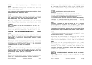 Schools of Engineering Amrita Vishwa Vidyapeetham
2015 admissions onwards
SYLLABI B. Tech - Computer Science & Engg.
Schools of Engineering Amrita Vishwa Vidyapeetham
2015 admissions onwards
SYLLABI B. Tech - Computer Science & Engg.
Unit 2
Solution of differential equations: Taylor series method, Euler method, Runge Kutta
method, predictor-corrector method.
Roots of equations: Polynomial equations, graphical methods, bisectional method,
Newton-Raphson method, false position method.
Unit 3
Solution of simultaneous equations: Elimination method for solving simultaneous
linear equations, Gauss elimination method, pivotal condensation method, Gauss-
seidal iteration method, Gauss Jordan method, matrix inversion method.
Eigen values and Eigen vectors of matrix: Determinant of a matrix, characteristic
equation of a matrix, eigen values and eigen vectors of a matrix, power method.
TEXTBOOK:
Rubin H Landau & Manuel Jose Paez Mejia, “Computational Physics”, John Wiley & Sons
REFERENCES:
Suresh Chandra, “Computer Applications in Physics”, Narosa Publishing House, New Delhi
M Hijroth Jensen, Department of Physics, University of Oslo, 2003 (Available in the Web)
15PHY238 ELECTRICAL ENGINEERING MATERIALS 3 0 0 3
Unit 1
Conducting materials: The nature of chemical bond, crystal structure Ohm’s law
and the relaxation time, collision time, electron scattering and resistivity of metals,
heat developed in a current carrying conductor, thermal conductivity of metals,
superconductivity.
Semiconducting materials: Classifying materials as semiconductors, chemical bonds
in Si and Ge and it’s consequences, density of carriers in intrinsic semiconductors,
conductivity of intrinsic semiconductors, carrier densities in n type semiconductors,
n type semiconductors, Hall effect and carrier density.
Unit 2
Magnetic materials: Classification of magnetic materials, diamagnetism, origin of
permanent, magnetic dipoles in matter, paramagnetic spin systems, spontaneous
magnetization and Curie Weiss law, ferromagnetic domains and coercive force,
anti-ferromagnetic materials, ferrites and it’s applications.
Unit 3
Dielectric materials: Static dielectric constant, polarization and dielectric constant,
internal field in solids and liquids, spontaneous polarization, piezoelectricity.
PN junction: Drift currents and diffusion currents, continuity equation for minority
carriers, quantitative treatment of the p-n junction rectifier, the n-p-n transistor.
TEXTBOOK:
A J Decker, “Electrical Engineering materials”, PHI, New Delhi, 1957.
REFERENCES:
1. A J Decker, “Solid State Physics”, Prentice Hall, Englewood Cliffs, N J 1957.
2. C Kittel, “Introduction to solid state Physics”, Wieley, New York, 1956 (2nd edition).
3. Allison, Electronic Engineering materials and Devices, Tata McGraw Hill
4. F K Richtmyer E H Kennard, John N Copper, “Modern Physics”, Tata McGraw Hill, 1995 (5th edition).
15PHY239 ELECTROMAGNETIC FIELDS AND WAVES 3 0 0 3
Unit 1
Electrostatics: Coulombs law and electric field intensity, field due to a continuous
volume charge distribution, field of a line charge, field of sheet of charge, electric
flux density, Gauss’s law, application of Gauss’s law, Maxwell’s first equation.
Poisson’s and Laplace’s equations: The potential field of a point charge, potential
field of a system of charges: conservative property, potential gradient, the dipole.
Unit 2
Poisson’s and Laplace’s equations, uniqueness theorem, examples of the solution
of Laplace’s equation, solution of Poisson’s equation.
Electromagnetics: Biot Savart law, magnetic flux and magnetic flux density, scalar and
vector magnetic potentials, derivation of steady magnetic field laws, Faraday’s laws,
displacement current, Maxwells equations in point and integral form, retarded potentials
Unit 3
Electromagnetic waves: EM wave motion in free space, wave motion in perfect
dielectrics, plane wave in lossy dielectrics, Poynting vector and power
consideration, skin effect, reflection of uniform plane waves, standing wave ratio.
Transmission line equations, line parameters - examples, dipole radiation, retarded
potentials, electric dipole radiation.
TEXTBOOK:
William H Hayt, “Engineering Electromagnetics”, Tata McGraw Hill, New Delhi, 2002 (5th edition).
REFRENCES:
1. David J Griffiths, “Introduction to Electrodyanamics”, Prentice-Hall of India, New Delhi, 1999
(2nd edition).
S 124
S 123
 