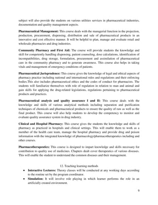 B Pharmacy Syllabus TU | PDF