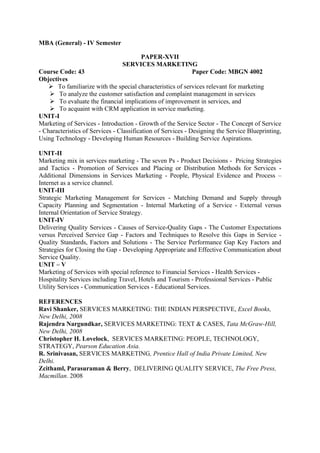 Syllabus for MBA in the general management | PDF