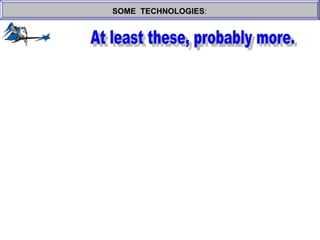 SOME  TECHNOLOGIES : At least these, probably more. 