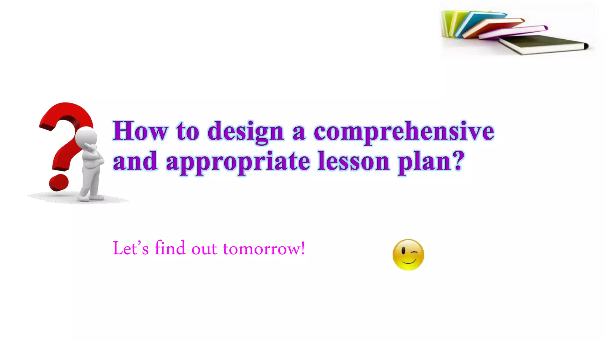 Let’s find out tomorrow!
 