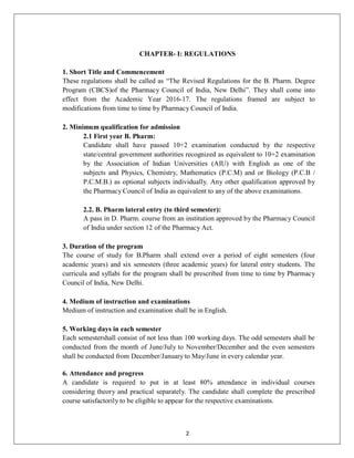 Syllabus b pharm | PDF