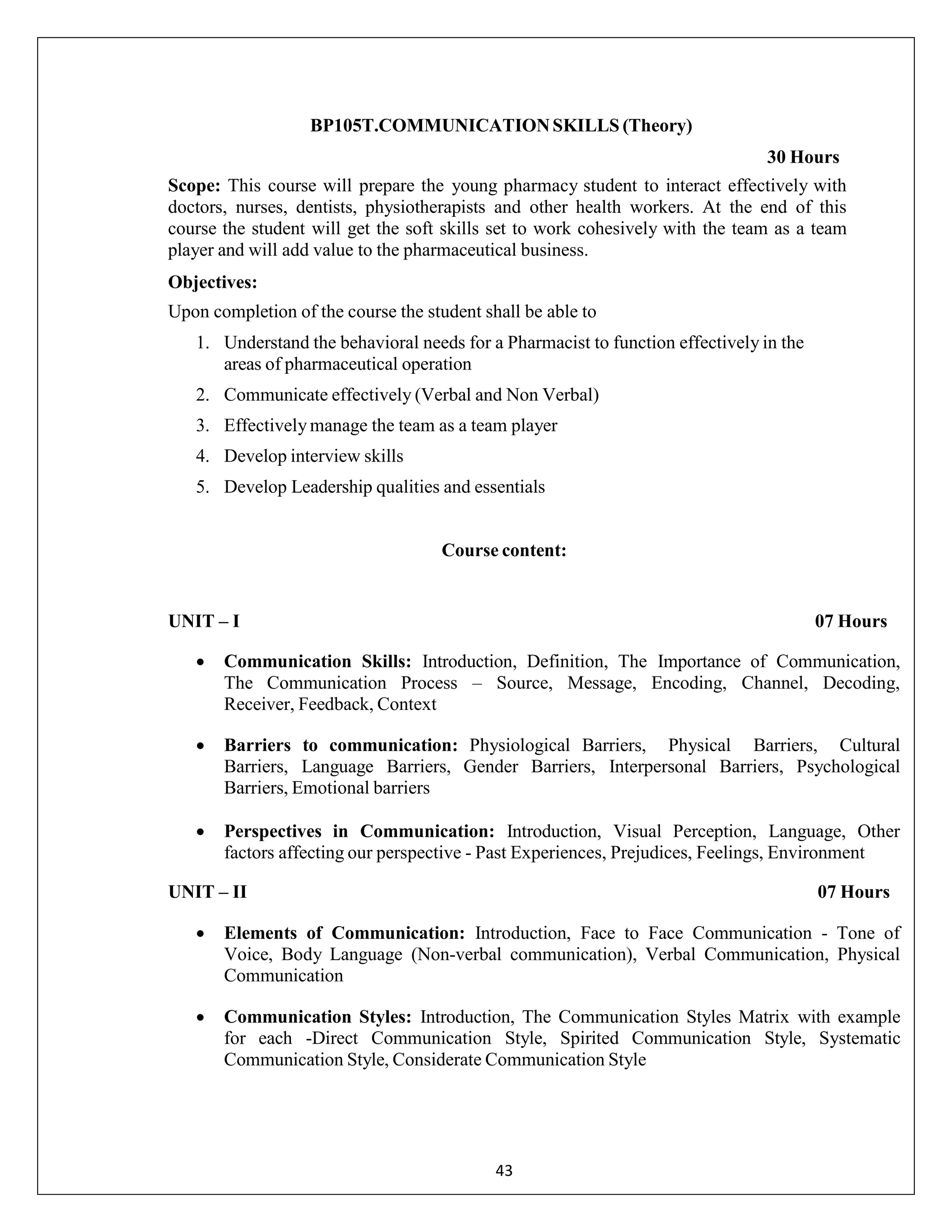 Syllabus_B_Pharm for b pharm student studing under Rajiv Gandhi ...
