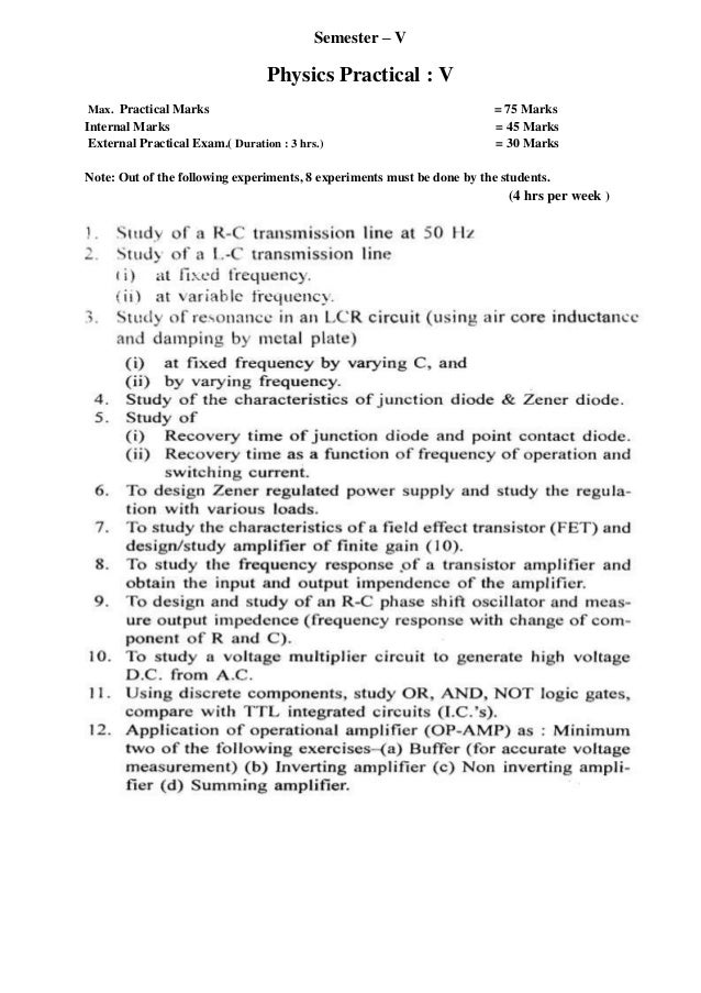 Syllabus bsc physics