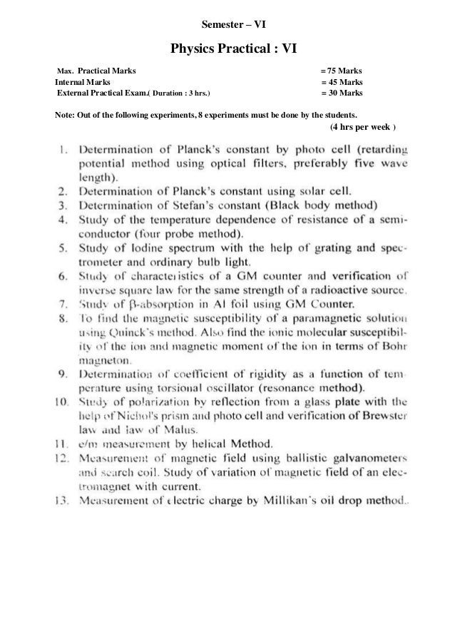 Syllabus bsc physics