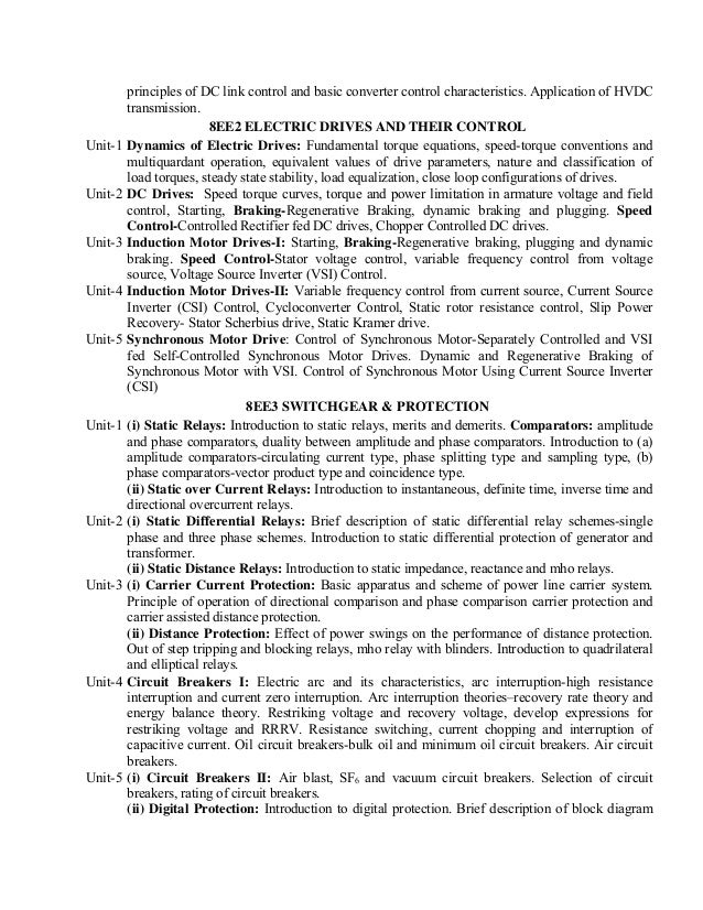 Syllabus b tech electrical subject to approval of academic co d statcom block diagram 