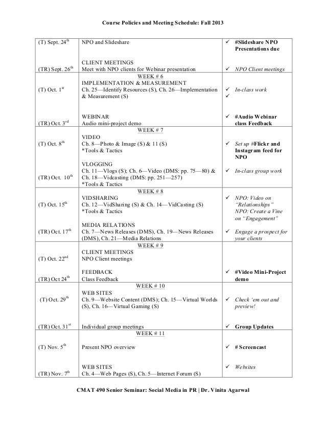 Fall 2013 Syllabus Social Media in Public Relations