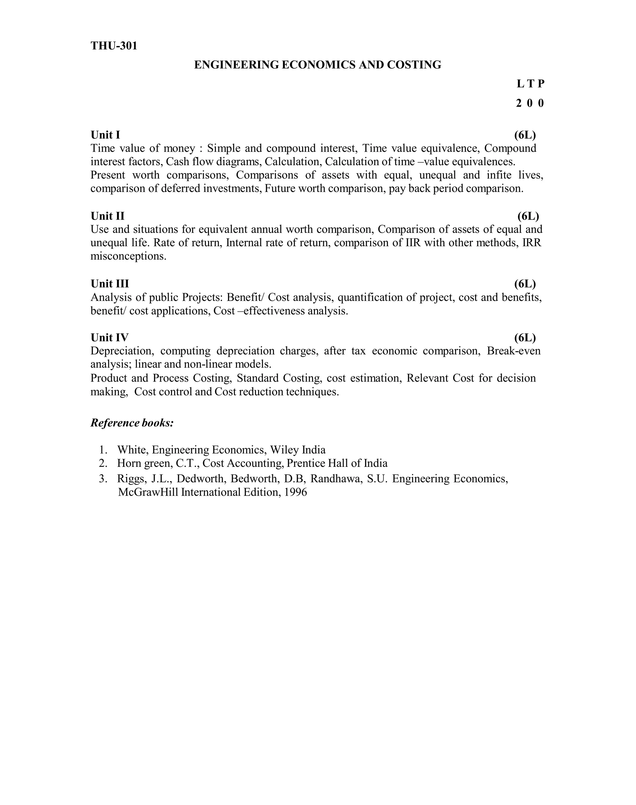 UTU Syllabus for CSE & IT 2nd year