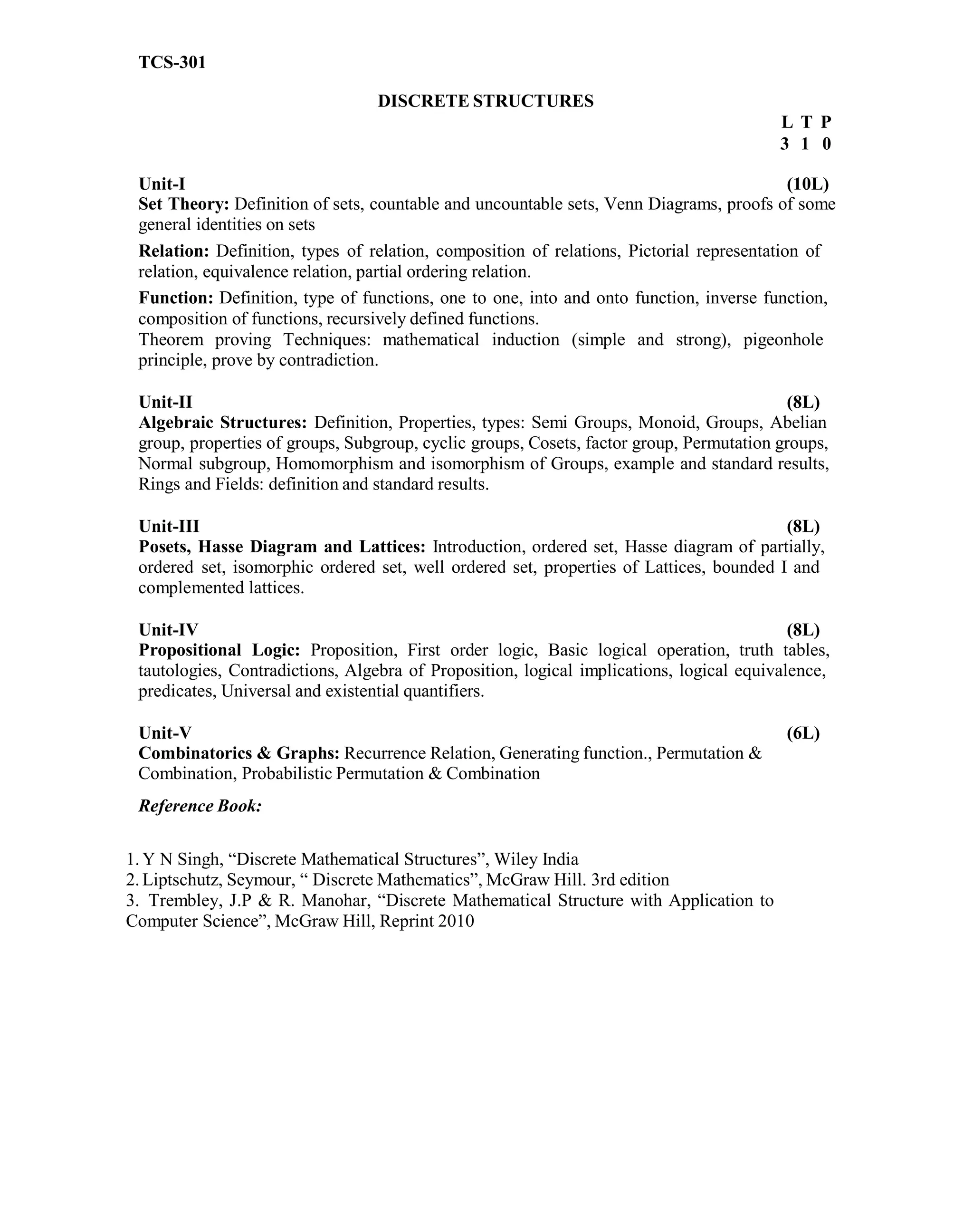 UTU Syllabus for CSE & IT 2nd year